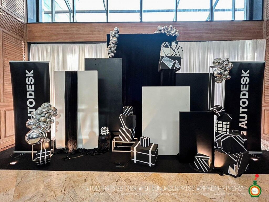 the party setter colorful theme Black White 23