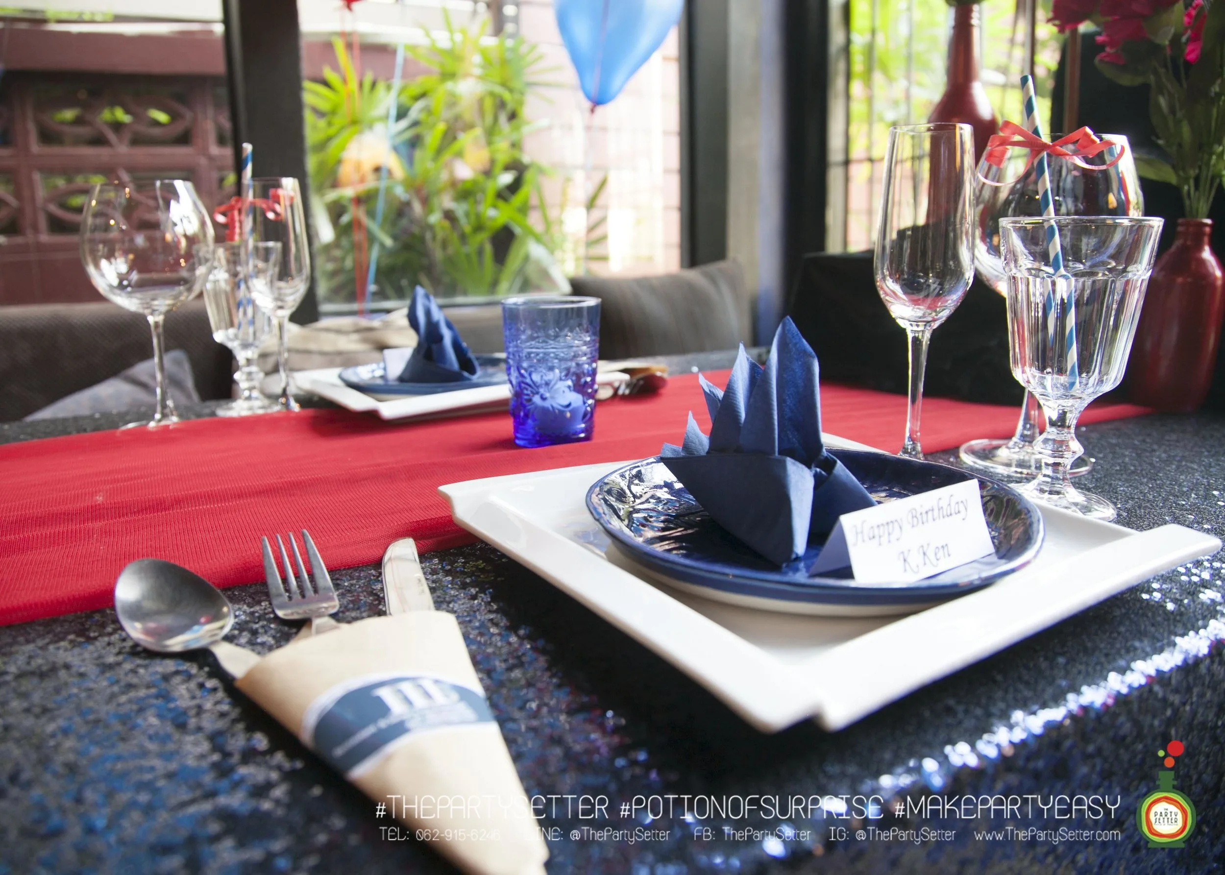 the party setter colorful theme Red Blue 7