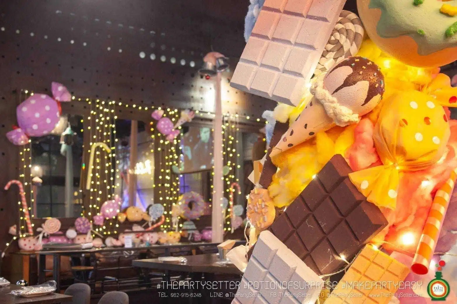 the party setter theme candy 16