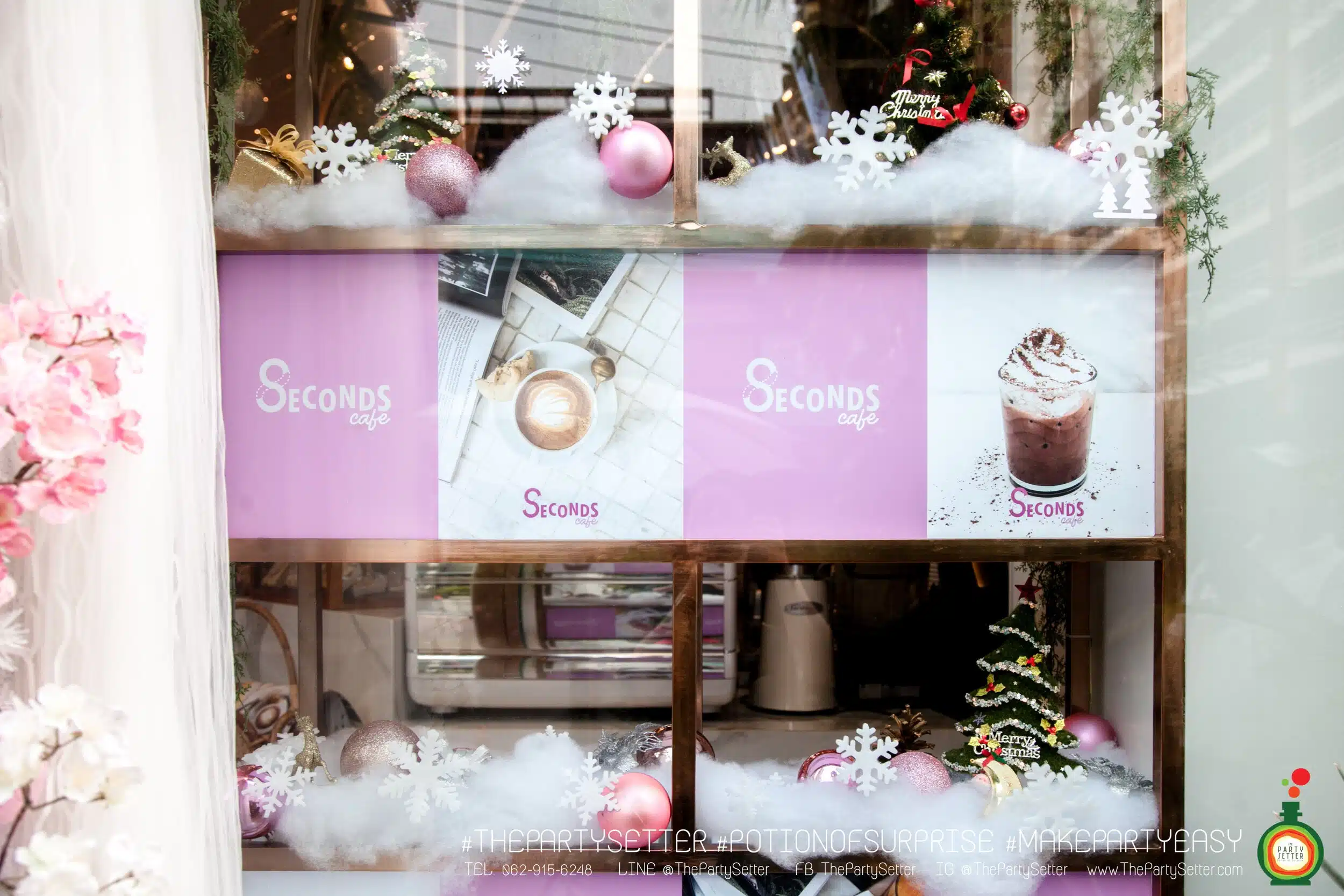 the party setter theme christmas white pink3