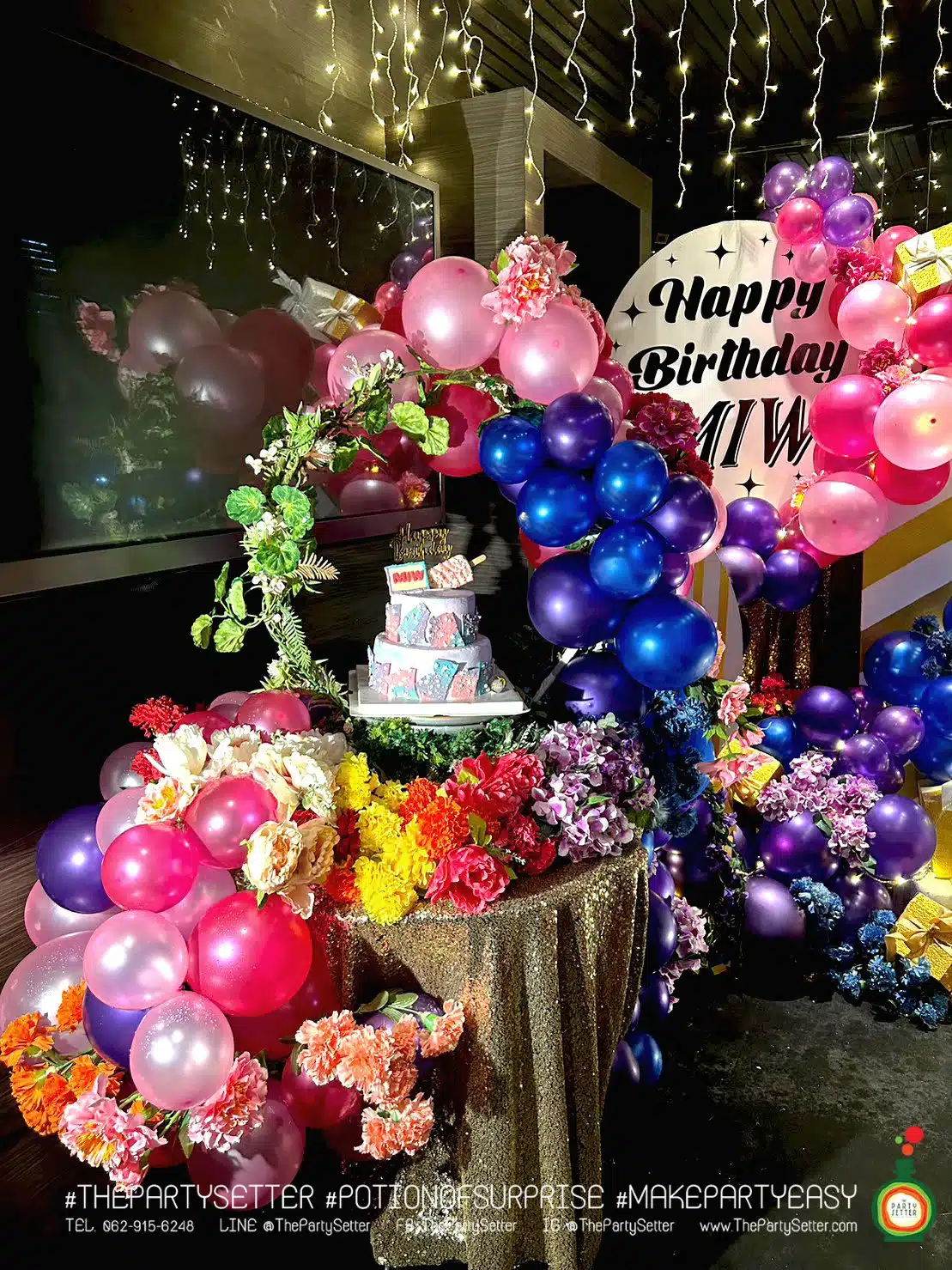 the party setter theme colorful 24