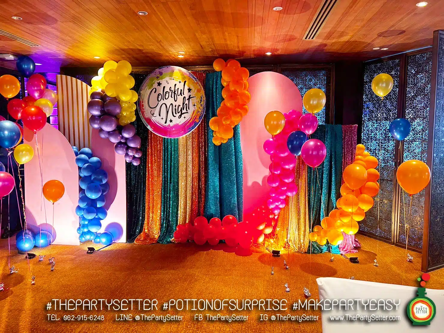the party setter theme colorful 3