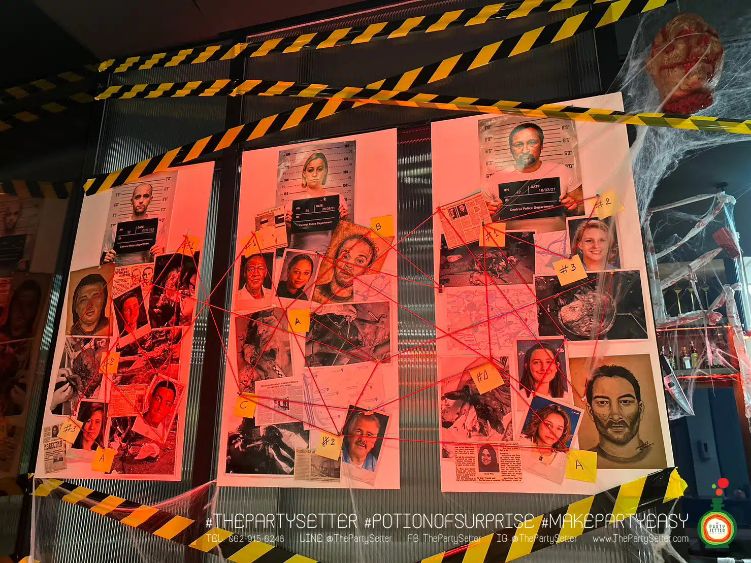 the party setter theme halloween crime scene 14