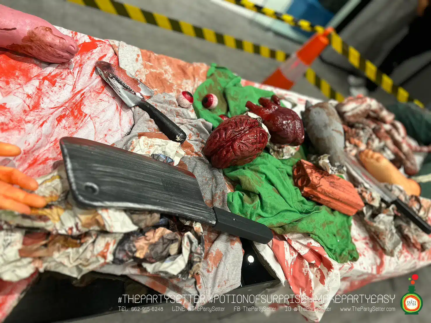 the party setter theme halloween crime scene 15