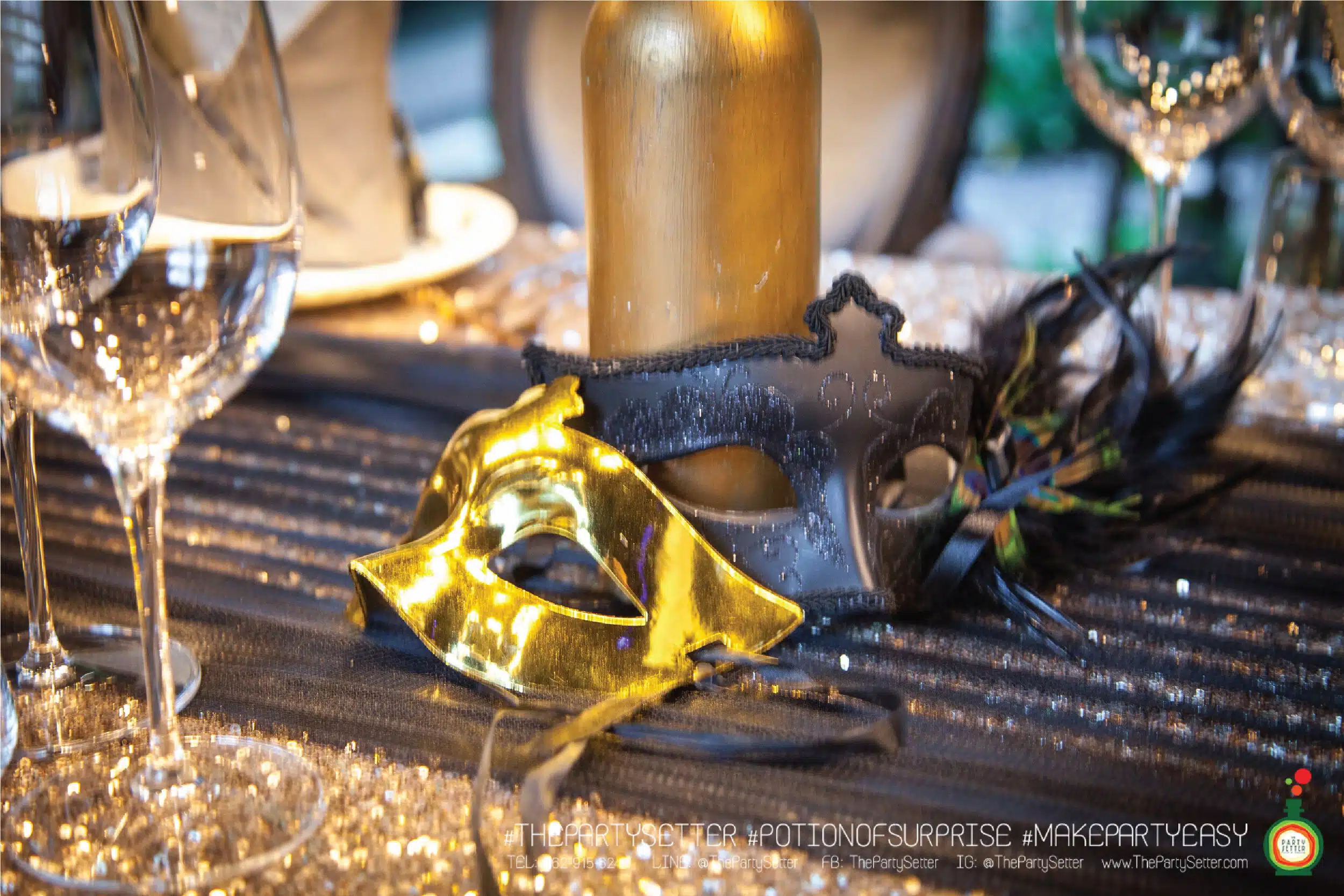 the party setter theme luxury masqerade 15
