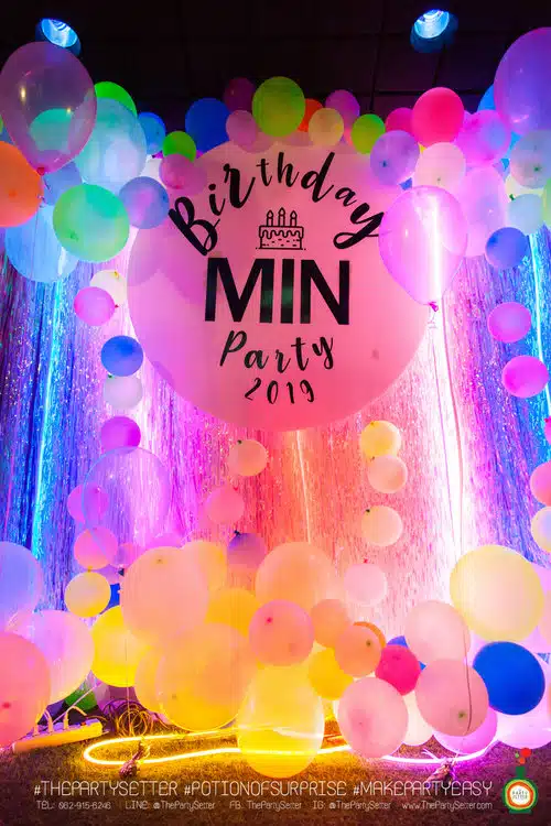 the party setter theme neon 11