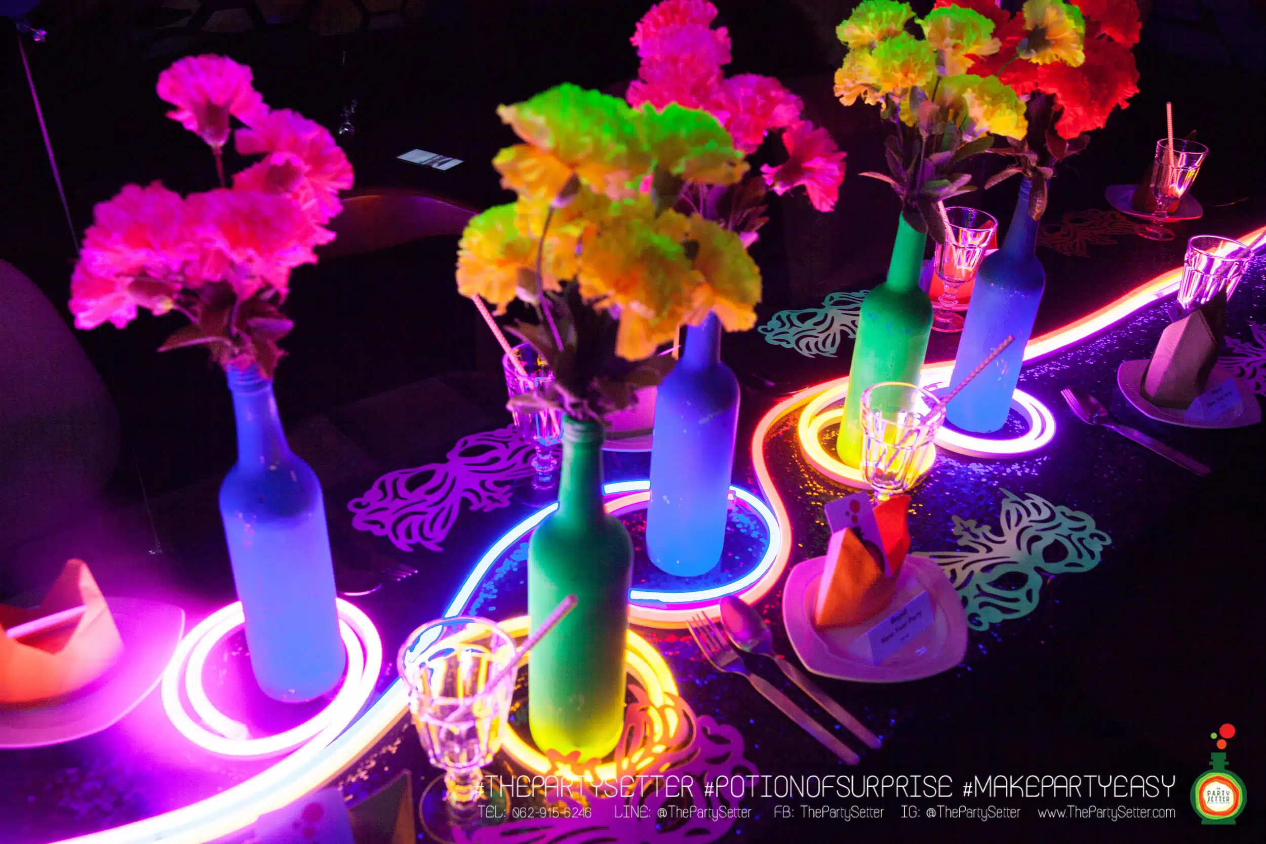 the party setter theme neon 17