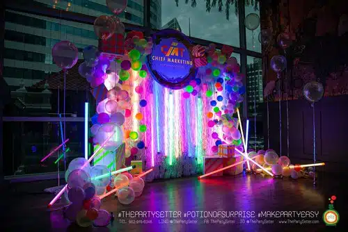 the party setter theme neon 2