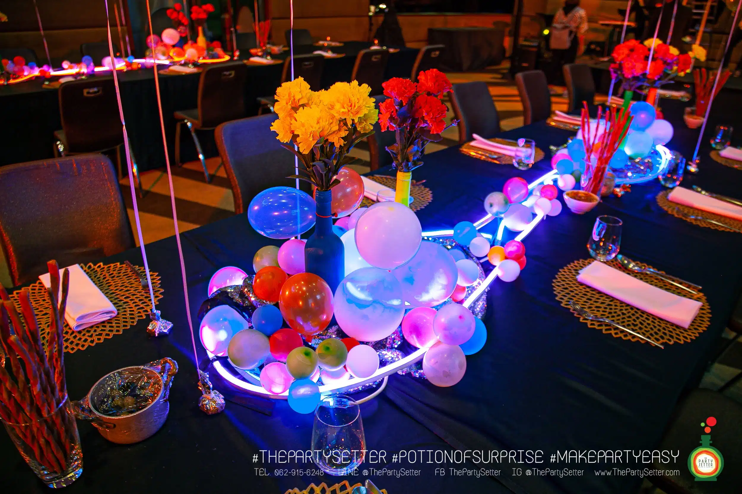 the party setter theme neon 25