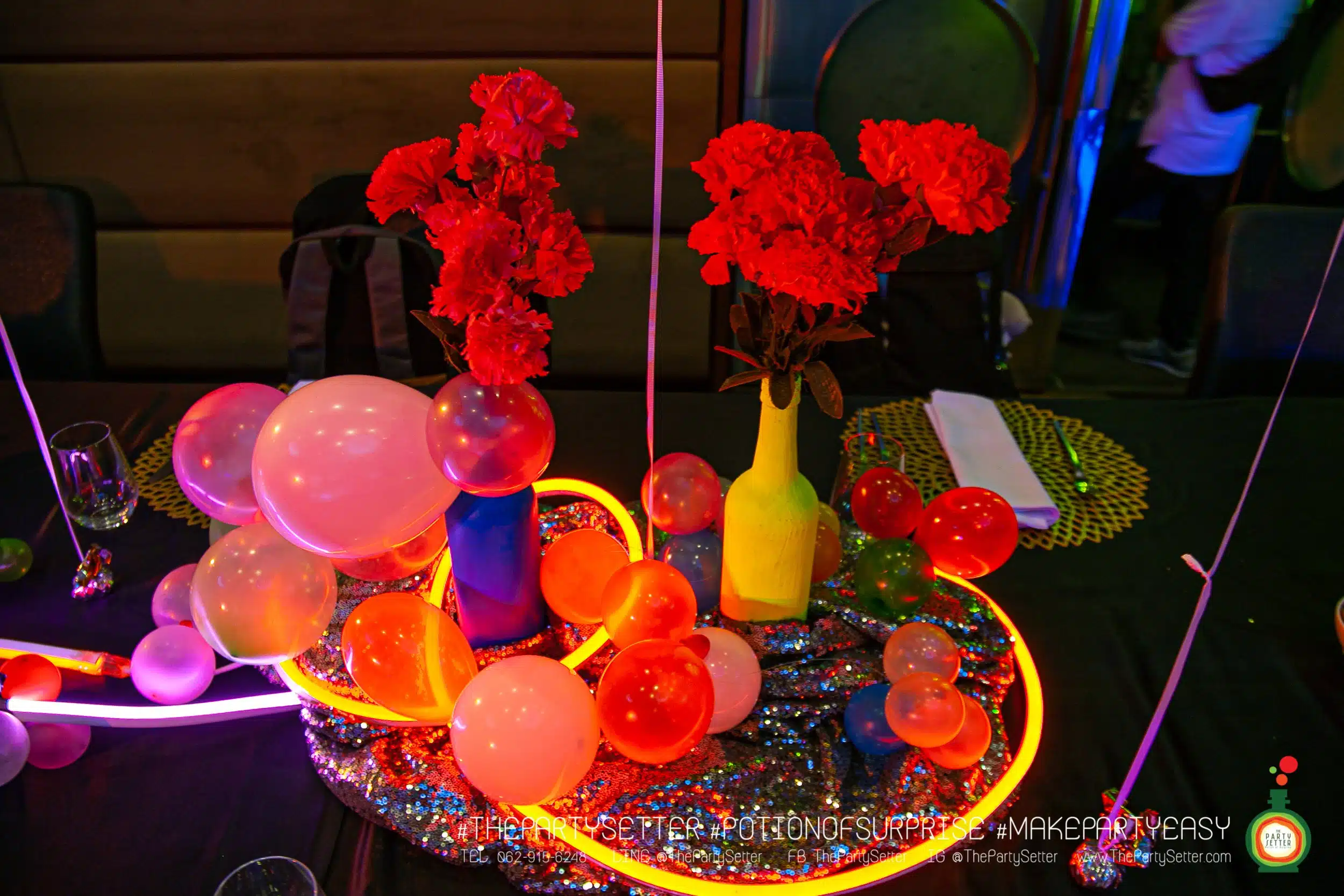 the party setter theme neon 27