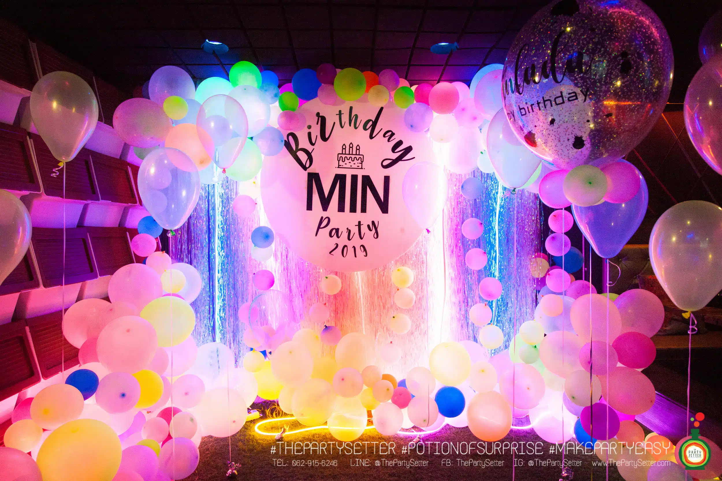 the party setter theme neon 8