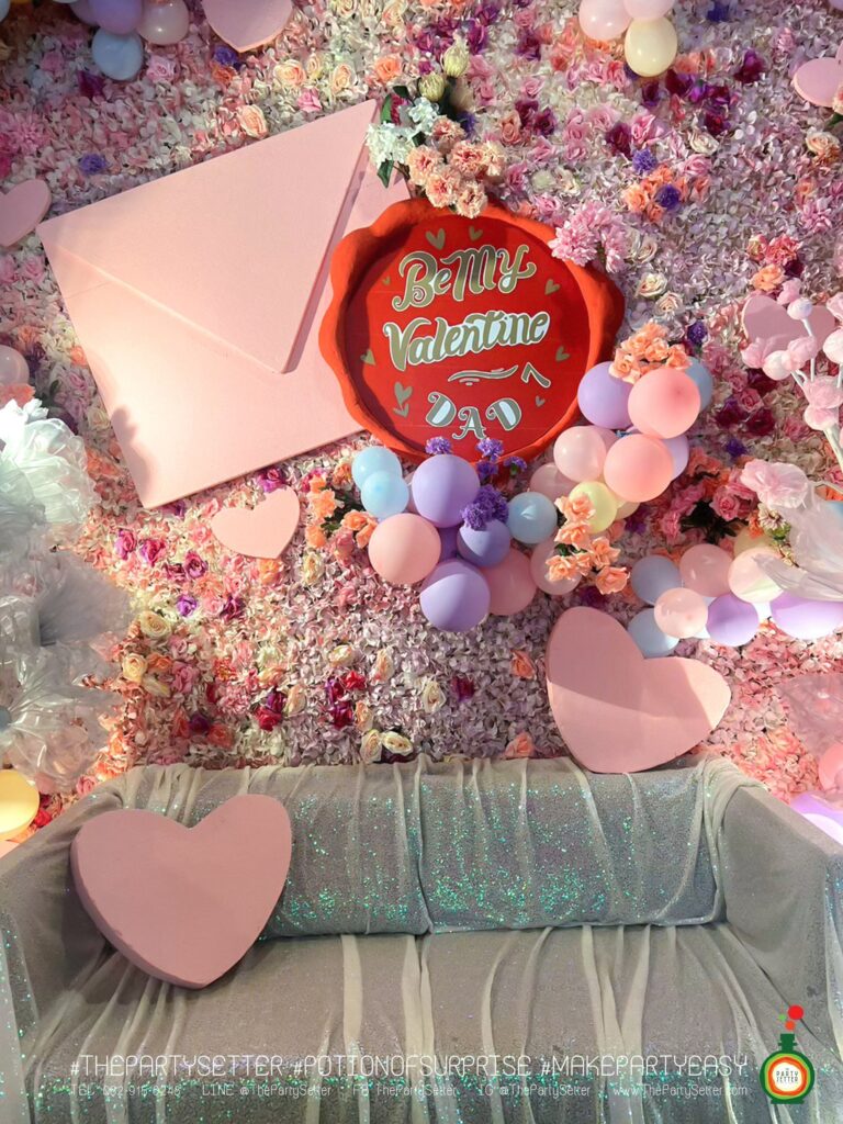 จัดธีมวาเลนไทน์ sweet paink pastel
