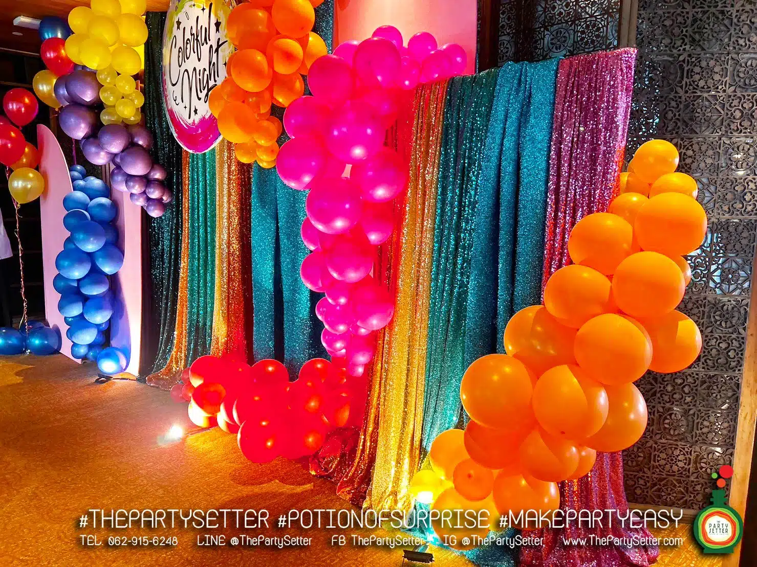 the party setter theme colorful 2
