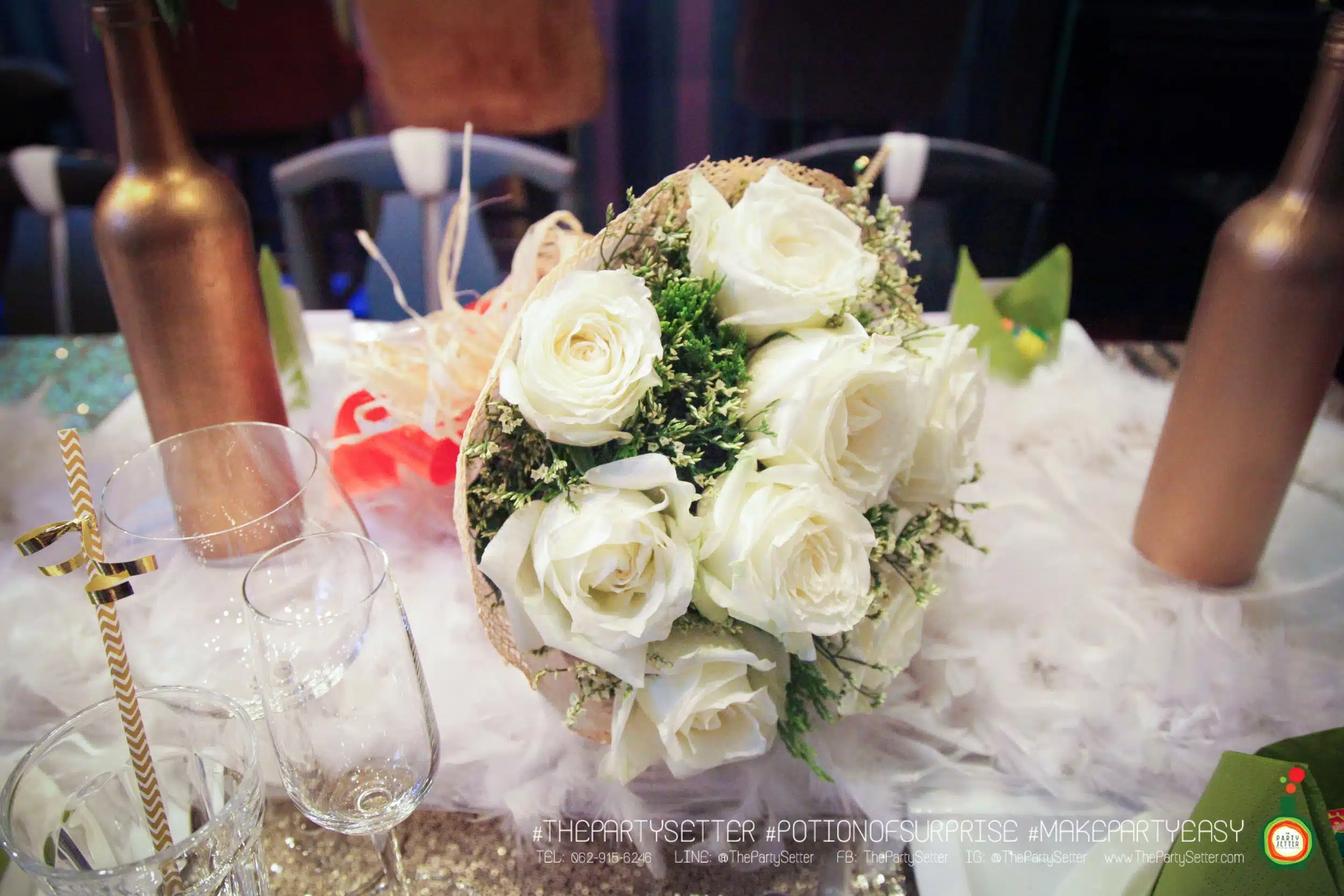 the party setter colorful theme White Green 5
