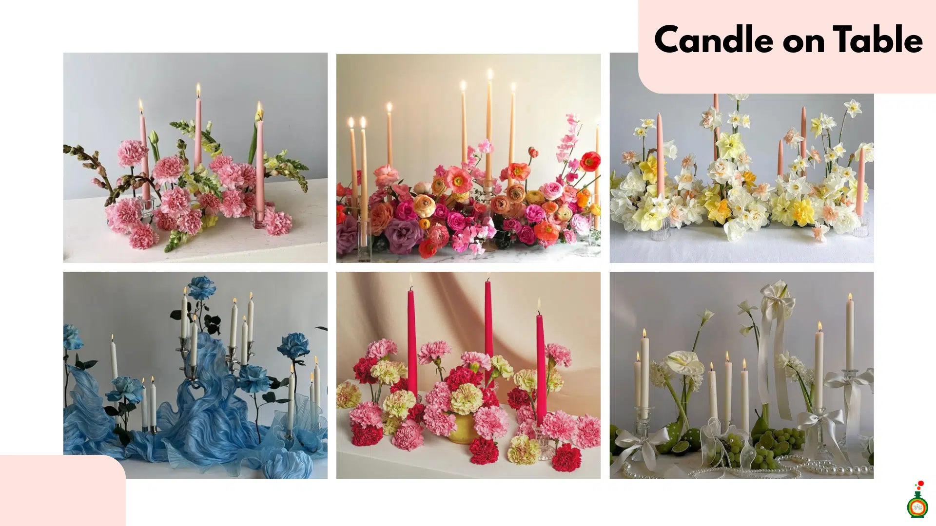บริการจัดดอกไม้ Candle on Table