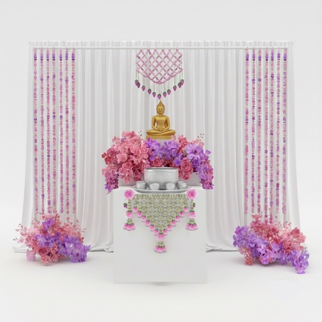 ตกแต่งซุ้มสรงน้ำพระงานอีเวนต์