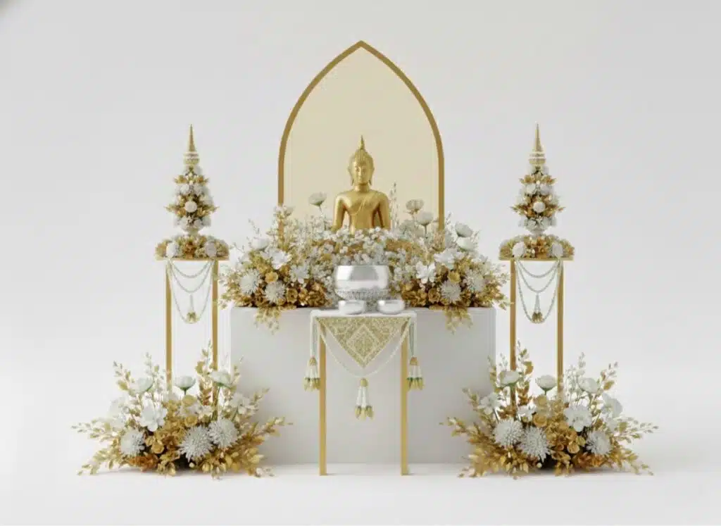 จัดดอกไม้ซุ้มสรงน้ำพระหน่วยงานราชการ