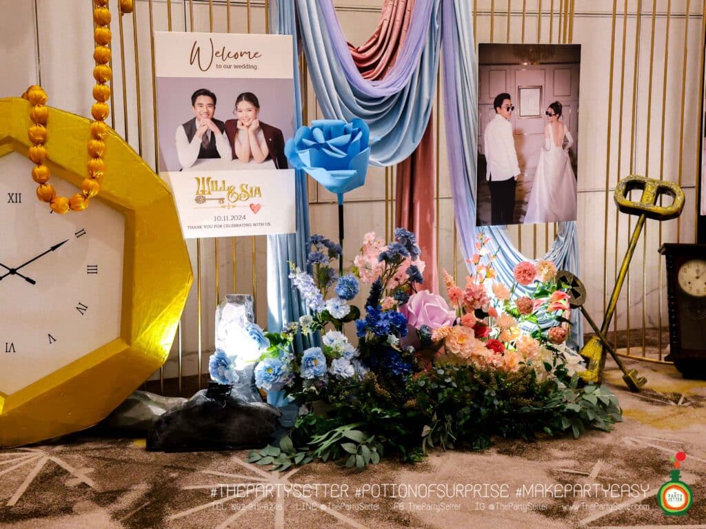 ภาพรวมของงานที่ออกแบบธีมแบบ custom งานแต่งงาน