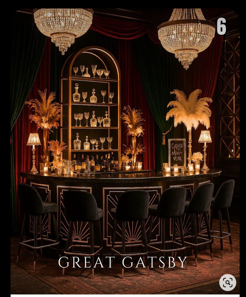 บริการตกแต่ง บาร์ ธีม Gatsby ไฟสลัว