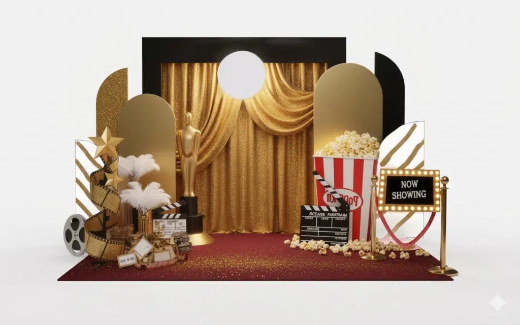 Backdrop ธีม Oscar Gold Stage