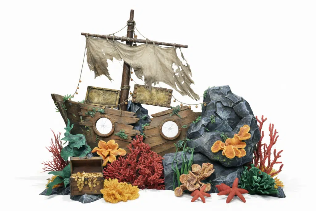 Backdrop ธีม Under the Sea Sunken Ship / Pirate