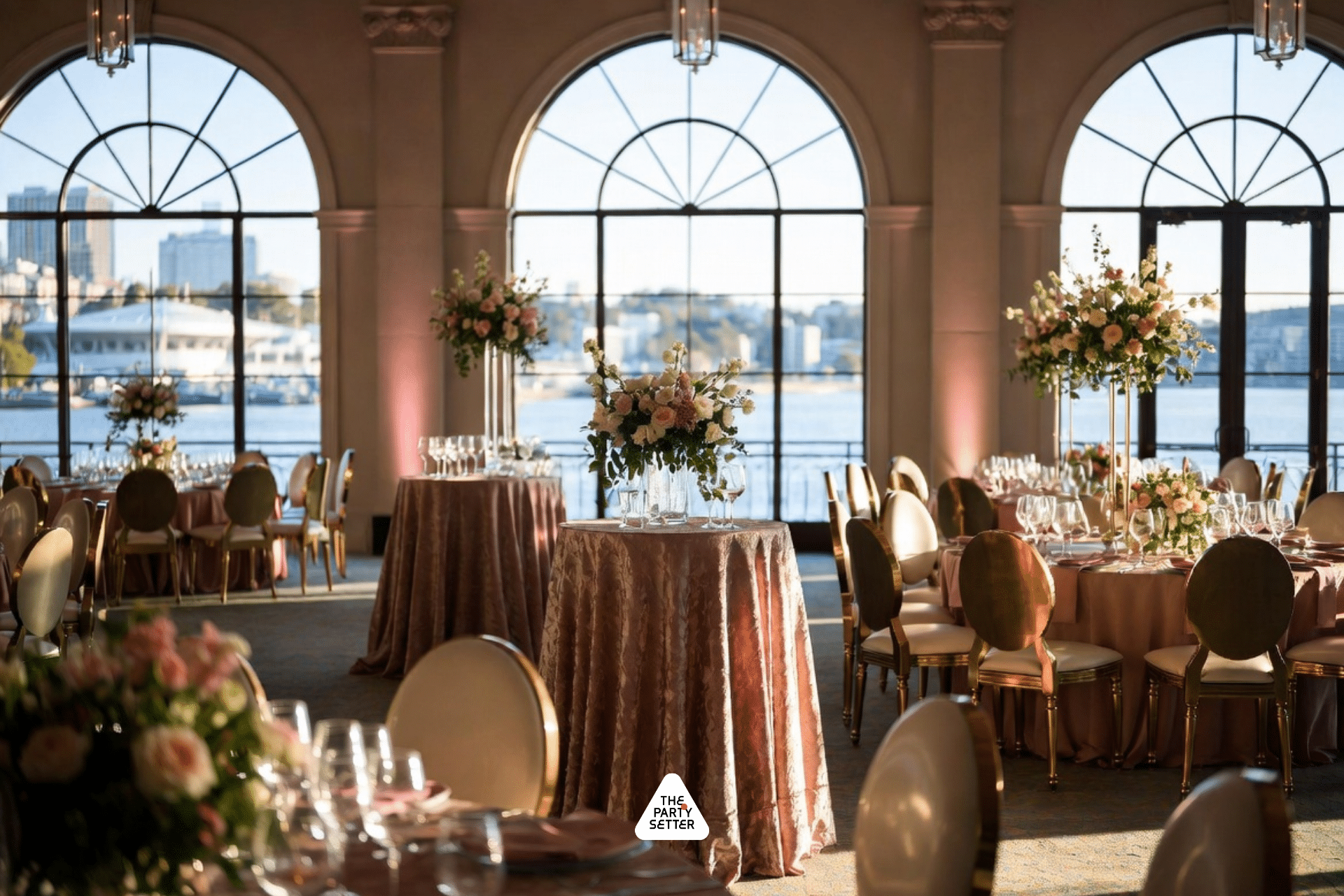 Waterfront ballroom reception
